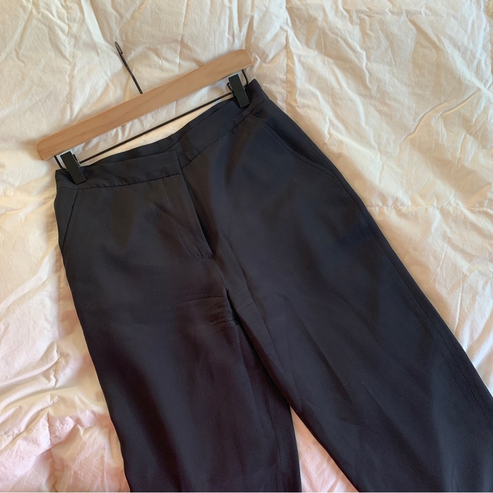 XS Black Silk Trouser
